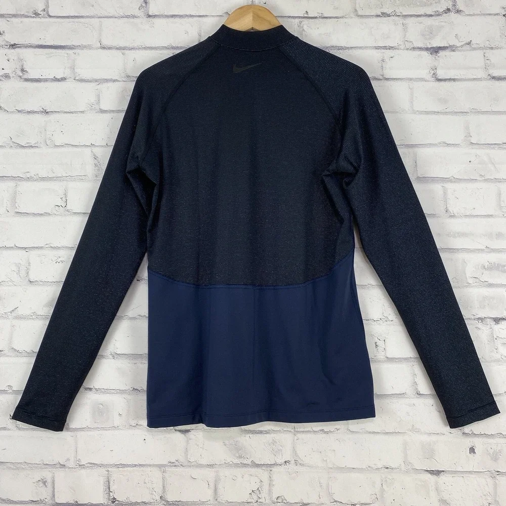Nike Shirt Women's Size XL Long Sleeve Pullover Pro Warm Mock Neck Sparkle Run - Picture 3 of 11